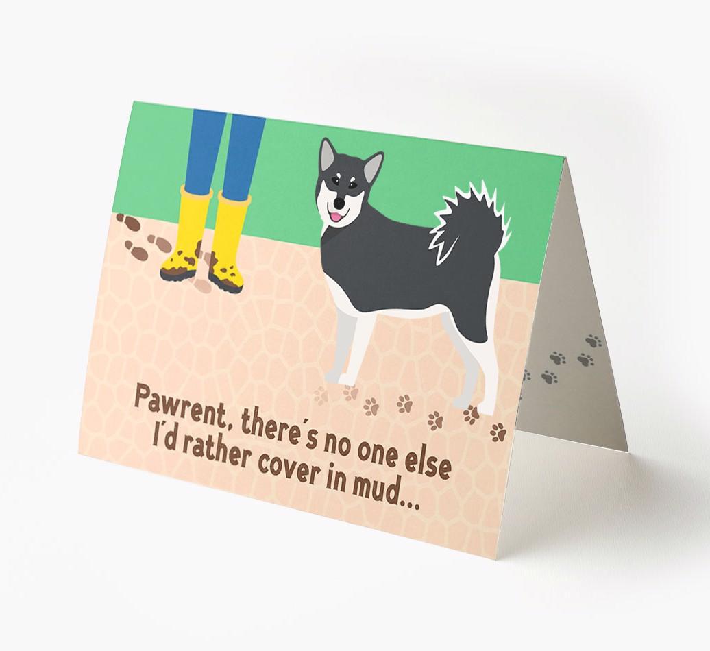 'There's No One Else I'd Rather Cover In Mud' - Personalized {breedFullName} Card