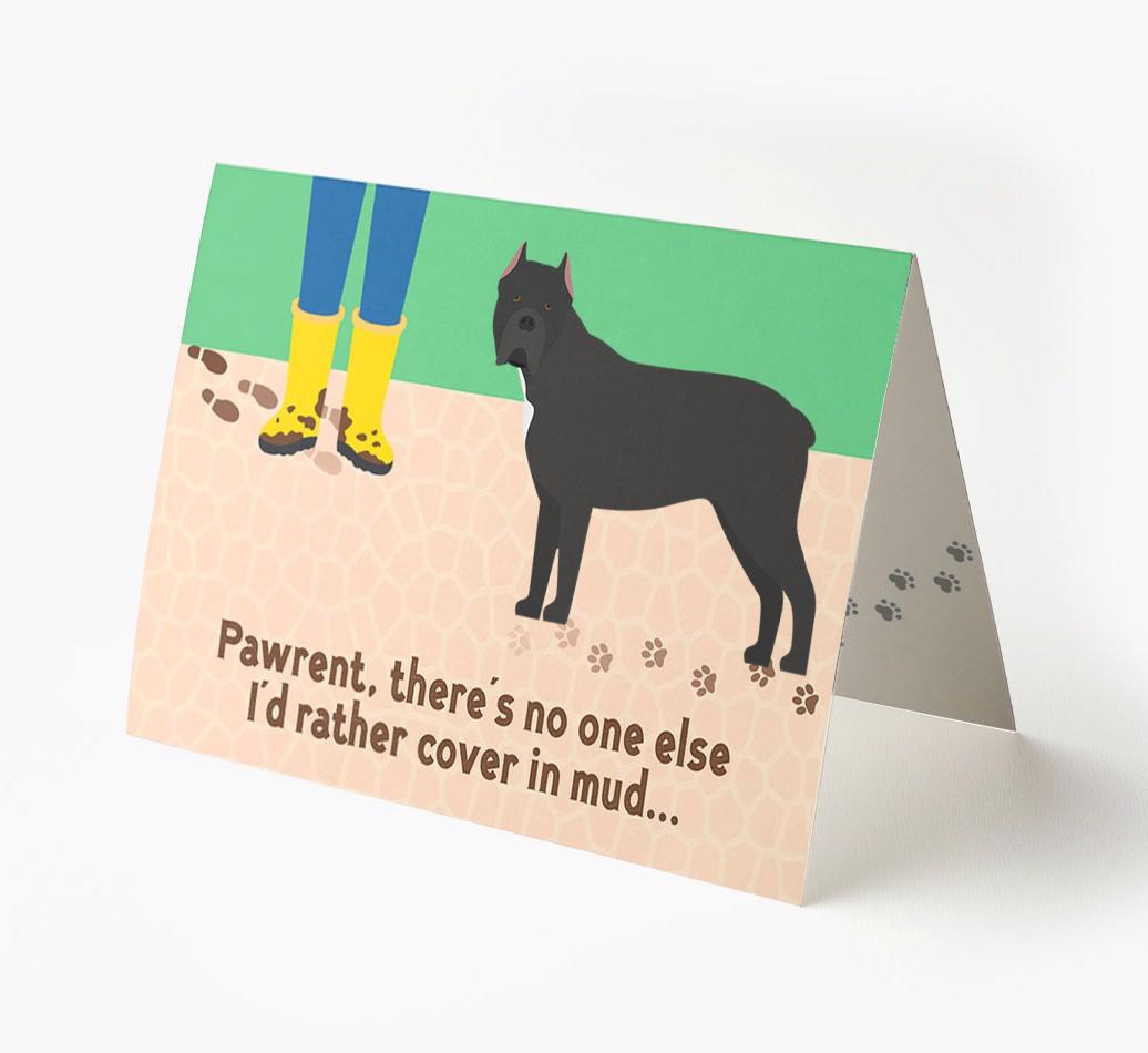 'There's No One Else I'd Rather Cover In Mud' - Personalized {breedFullName} Card
