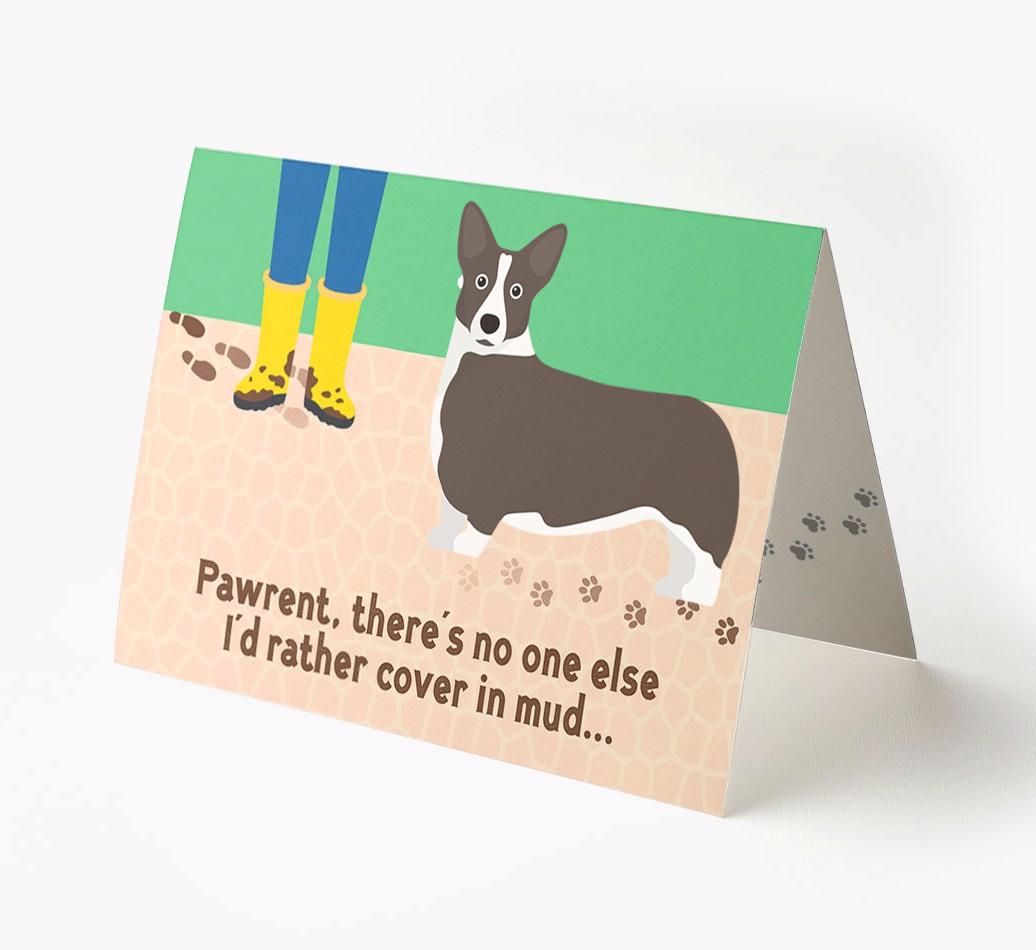 'There's No One Else I'd Rather Cover In Mud' - Personalized {breedFullName} Card