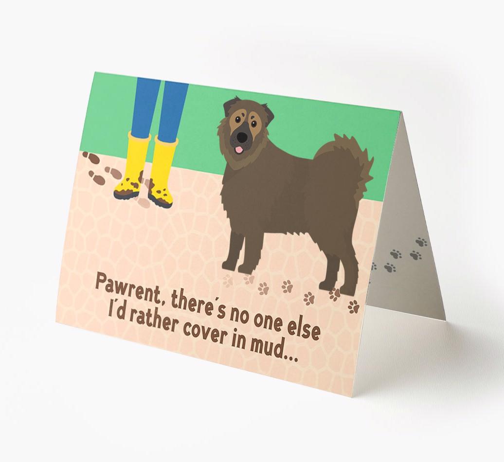 'There's No One Else I'd Rather Cover In Mud' - Personalized {breedFullName} Card
