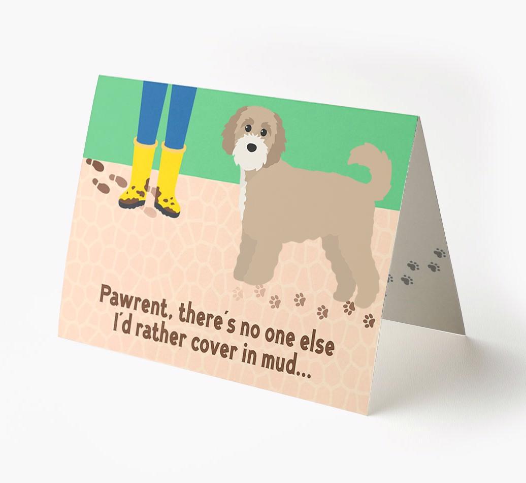 'There's No One Else I'd Rather Cover In Mud' - Personalized {breedFullName} Card