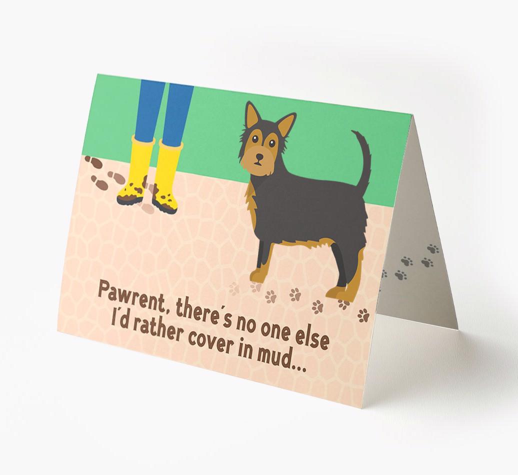 'There's No One Else I'd Rather Cover In Mud' - Personalized {breedFullName} Card