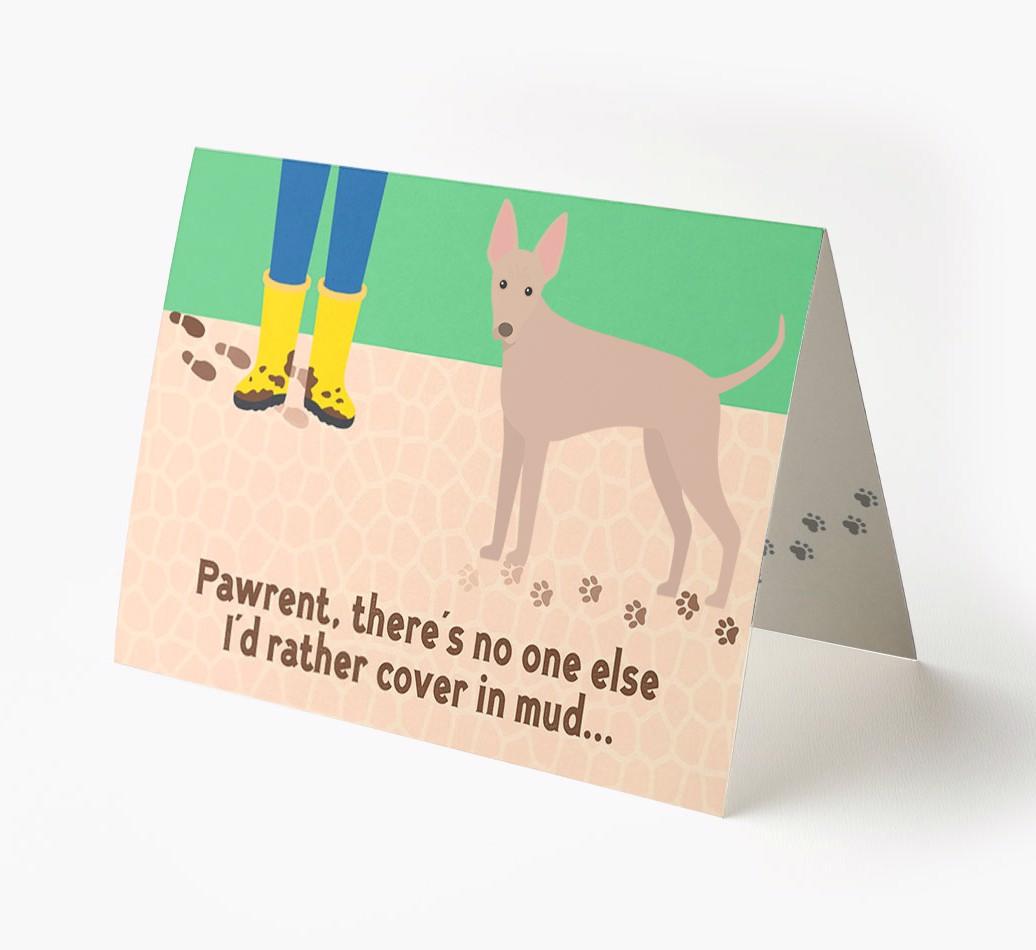 'There's No One Else I'd Rather Cover In Mud' - Personalized {breedFullName} Card