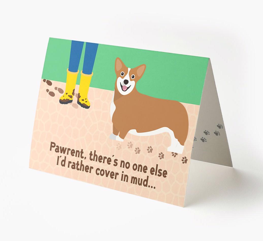 'There's No One Else I'd Rather Cover In Mud' - Personalized {breedFullName} Card