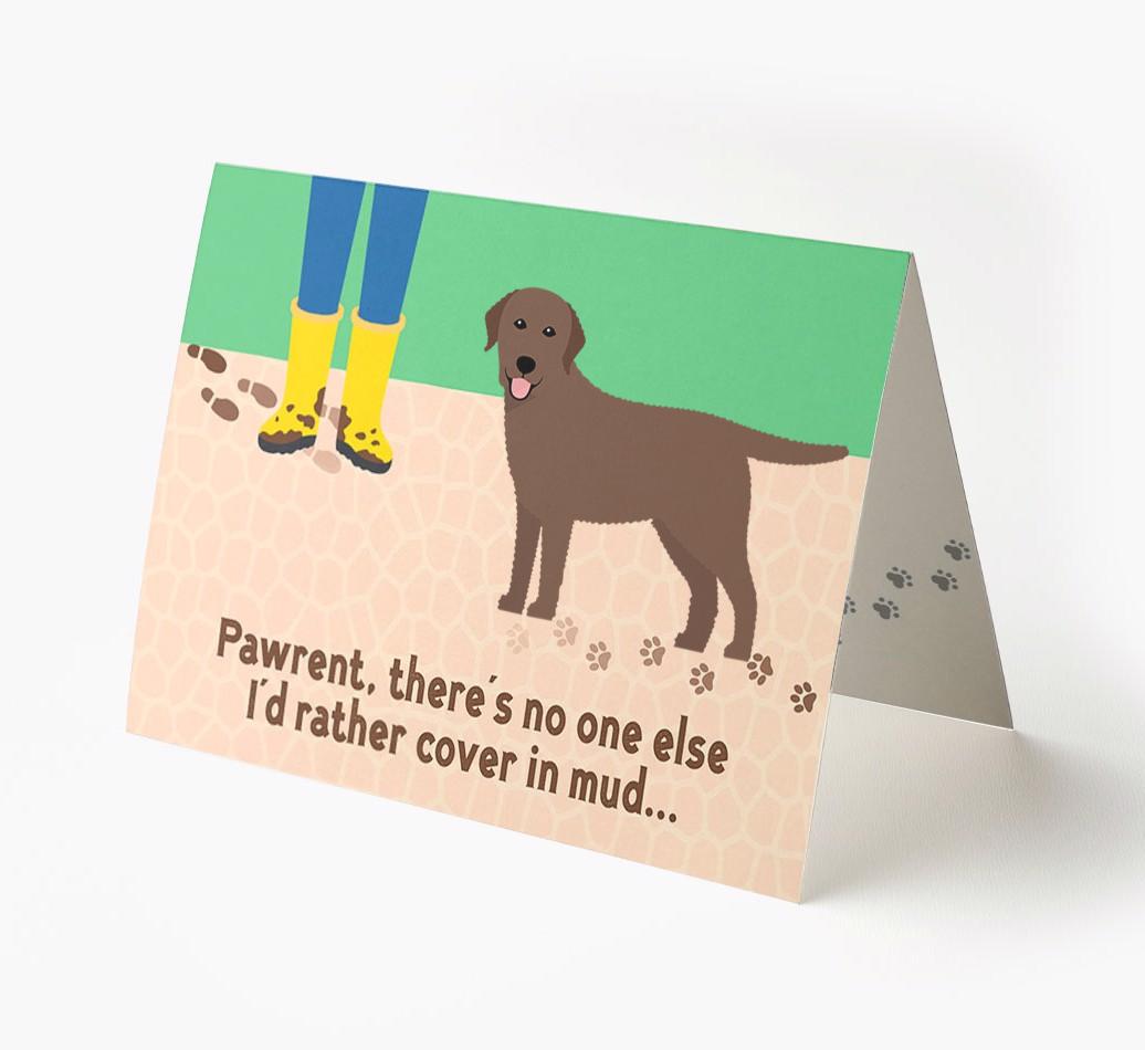 'There's No One Else I'd Rather Cover In Mud' - Personalized {breedFullName} Card