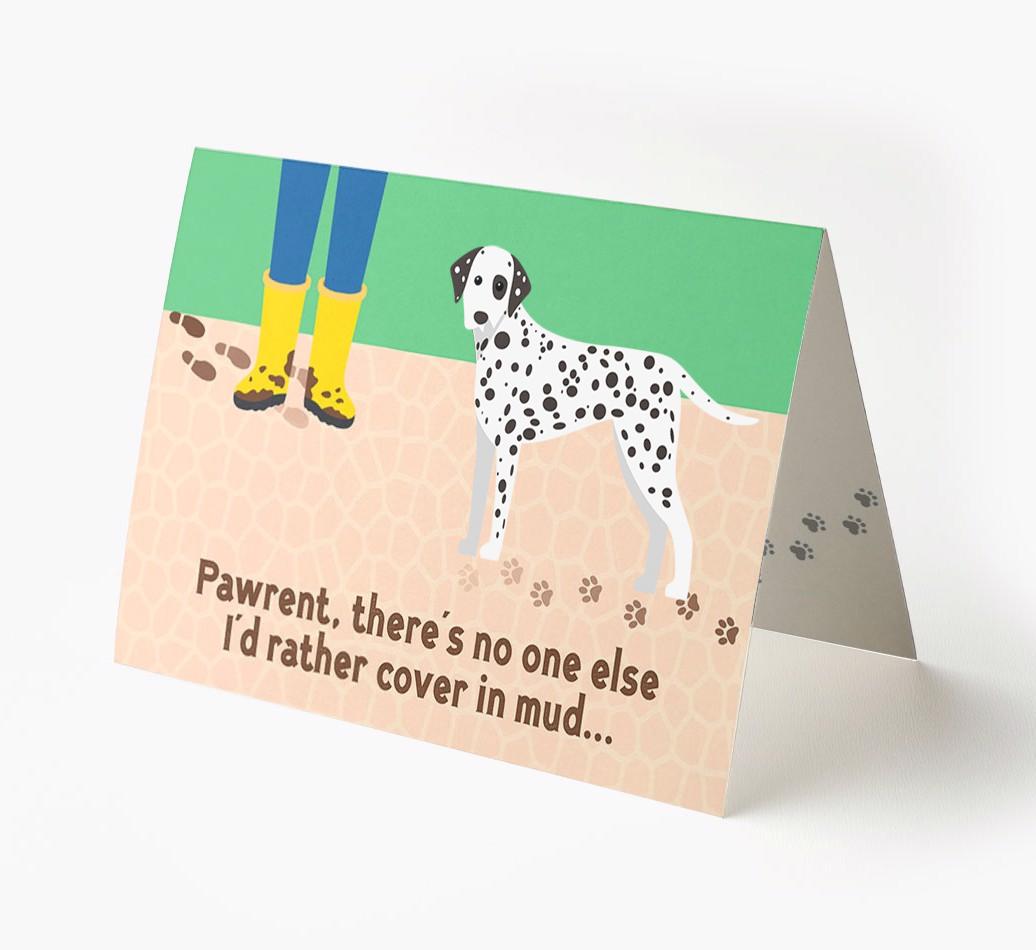 'There's No One Else I'd Rather Cover In Mud' - Personalized {breedFullName} Card