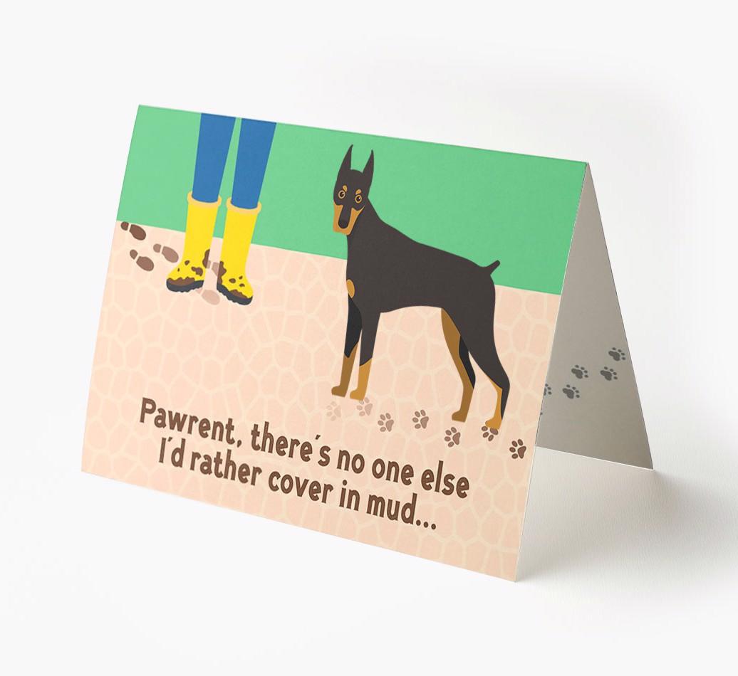 'There's No One Else I'd Rather Cover In Mud' - Personalized {breedFullName} Card
