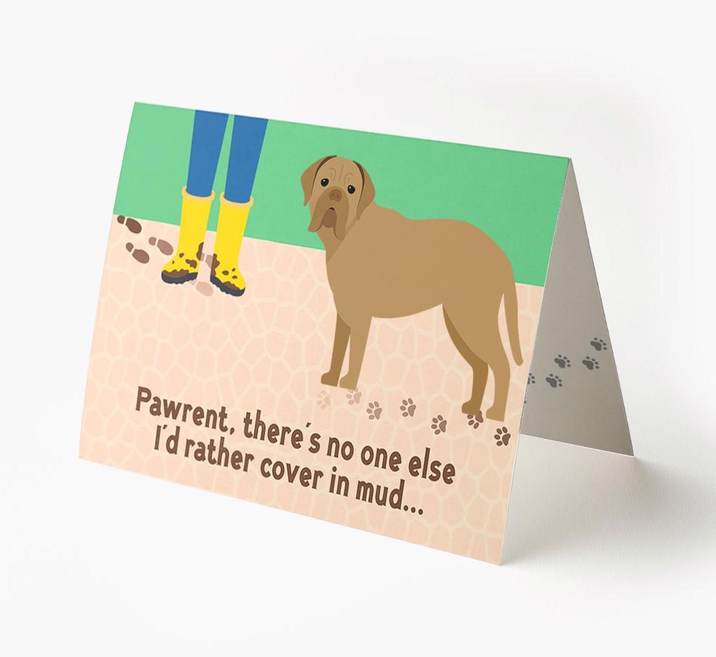 'There's No One Else I'd Rather Cover In Mud' - Personalized {breedFullName} Card
