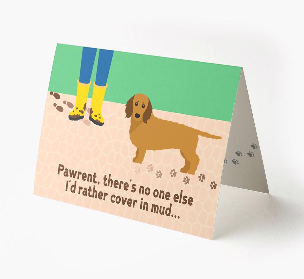 'There's No One Else I'd Rather Cover In Mud' - Personalized {breedFullName} Card
