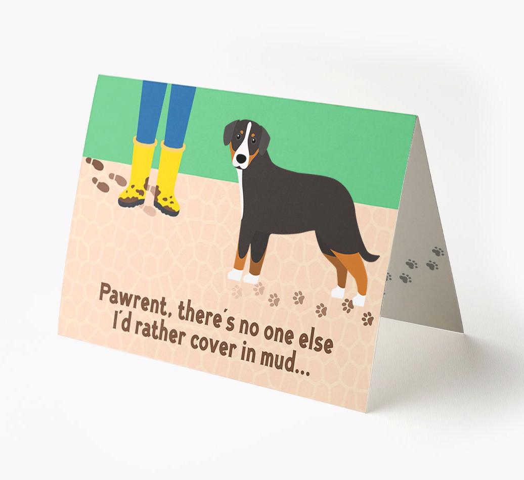 'There's No One Else I'd Rather Cover In Mud' - Personalized {breedFullName} Card