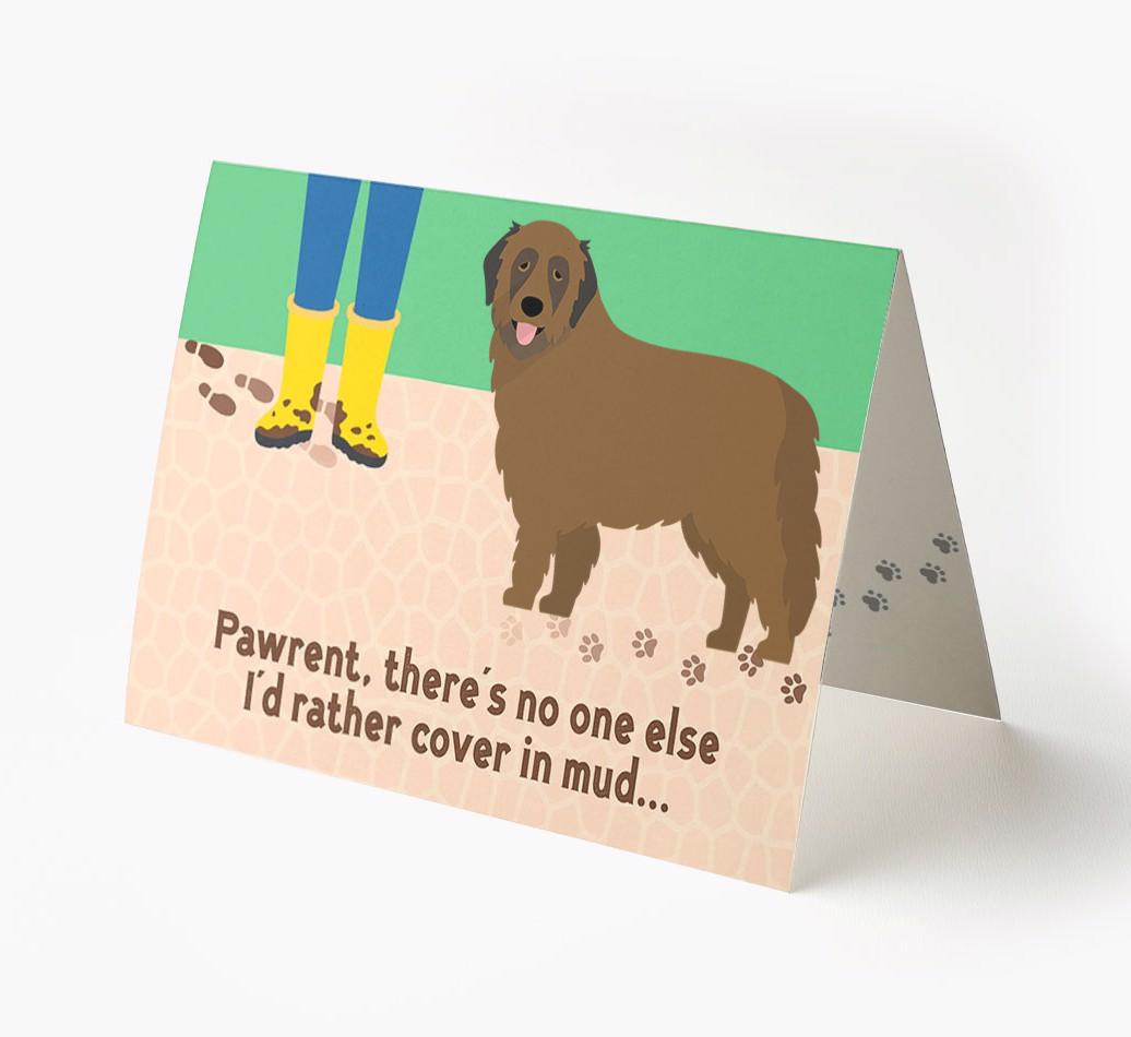 'There's No One Else I'd Rather Cover In Mud' - Personalized {breedFullName} Card