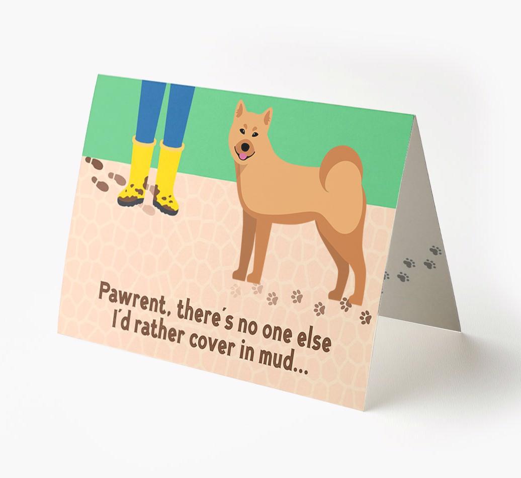 'There's No One Else I'd Rather Cover In Mud' - Personalized {breedFullName} Card