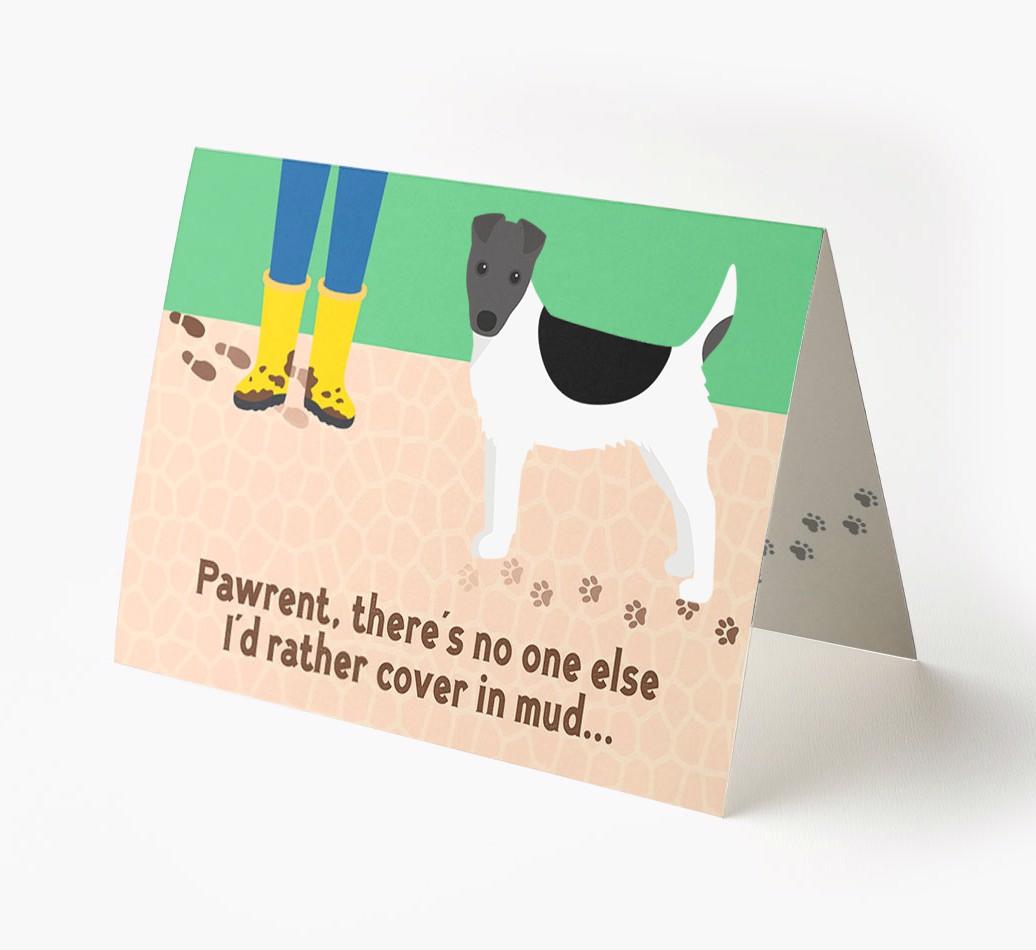 'There's No One Else I'd Rather Cover In Mud' - Personalized {breedFullName} Card