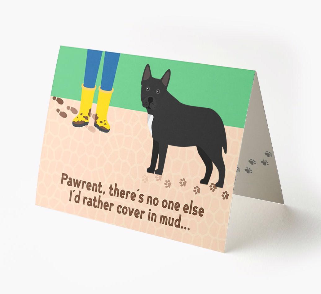 'There's No One Else I'd Rather Cover In Mud' - Personalized {breedFullName} Card