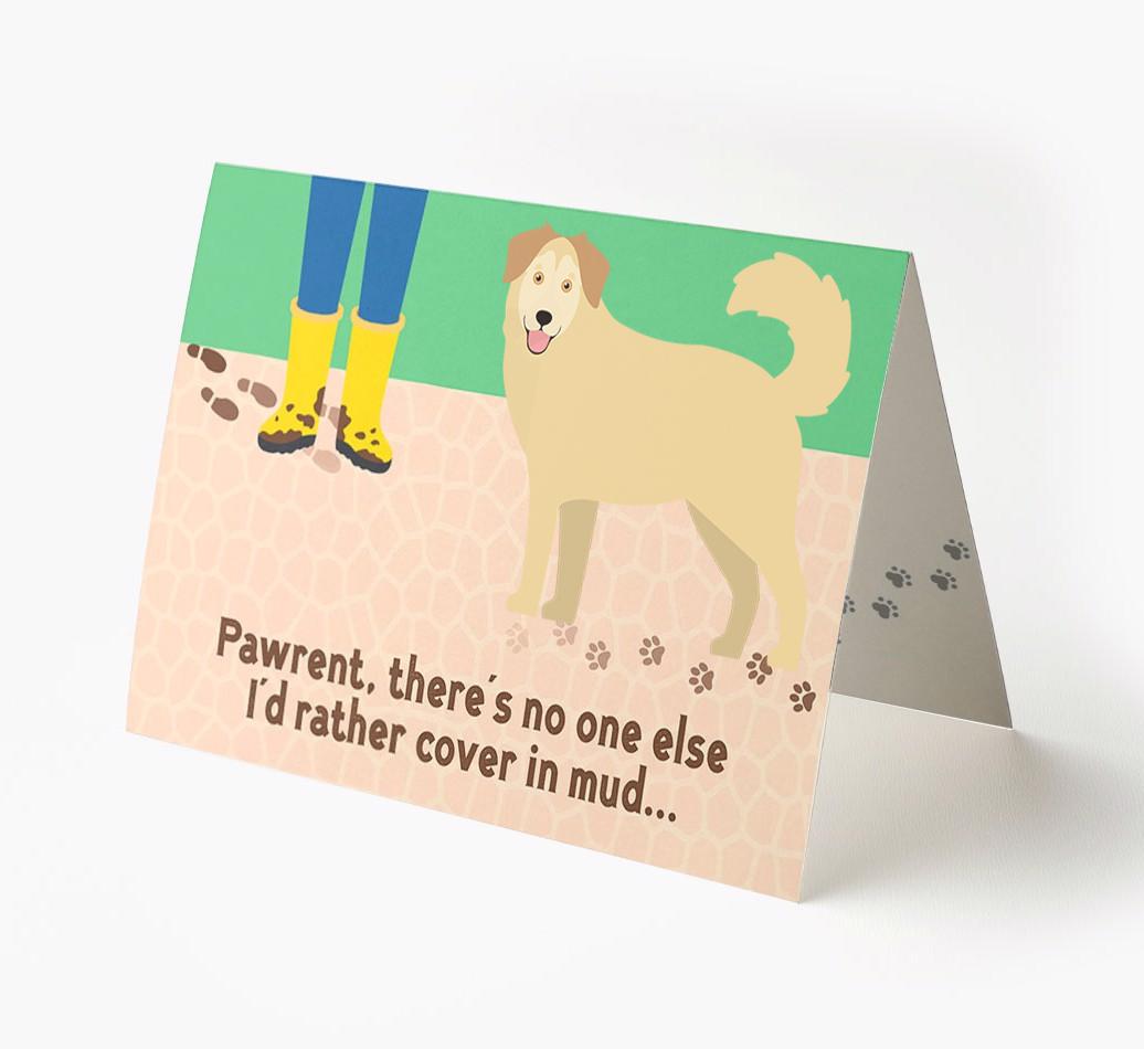 'There's No One Else I'd Rather Cover In Mud' - Personalized {breedFullName} Card