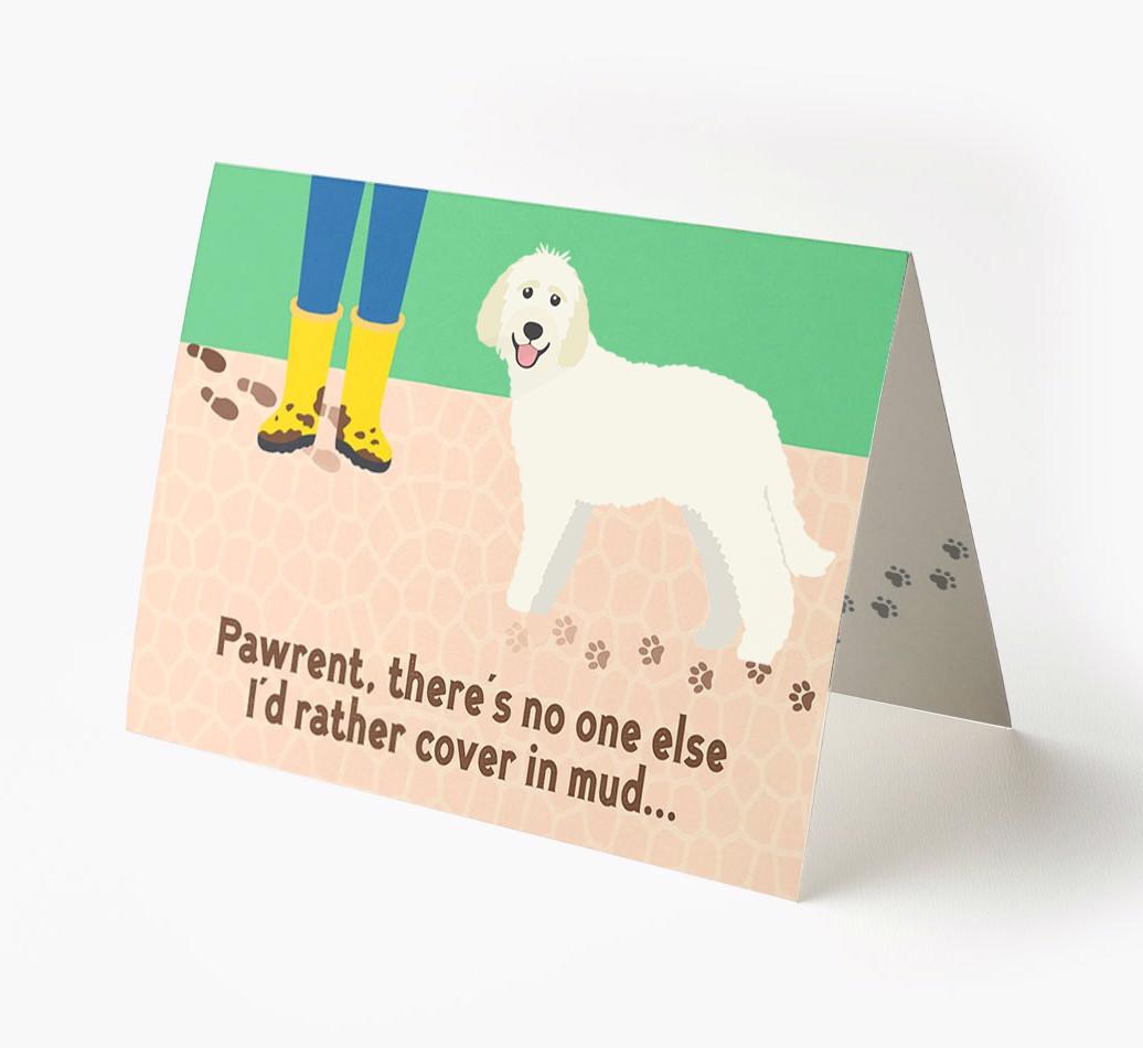 'There's No One Else I'd Rather Cover In Mud' - Personalized {breedFullName} Card