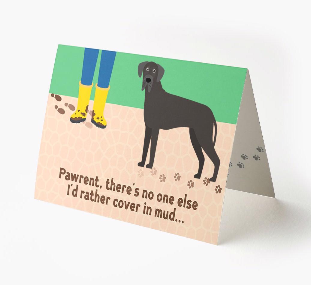 'There's No One Else I'd Rather Cover In Mud' - Personalized {breedFullName} Card
