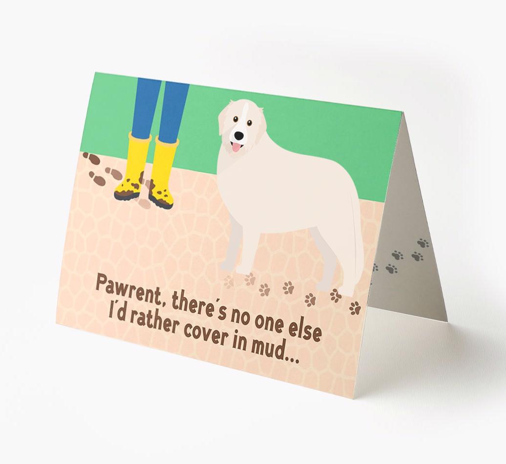 'There's No One Else I'd Rather Cover In Mud' - Personalised {breedFullName} Card