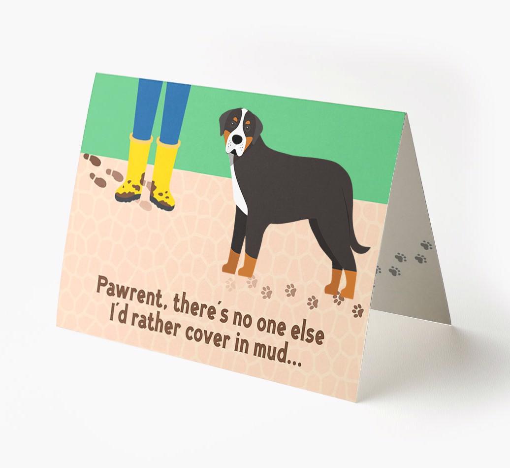 'There's No One Else I'd Rather Cover In Mud' - Personalized {breedFullName} Card