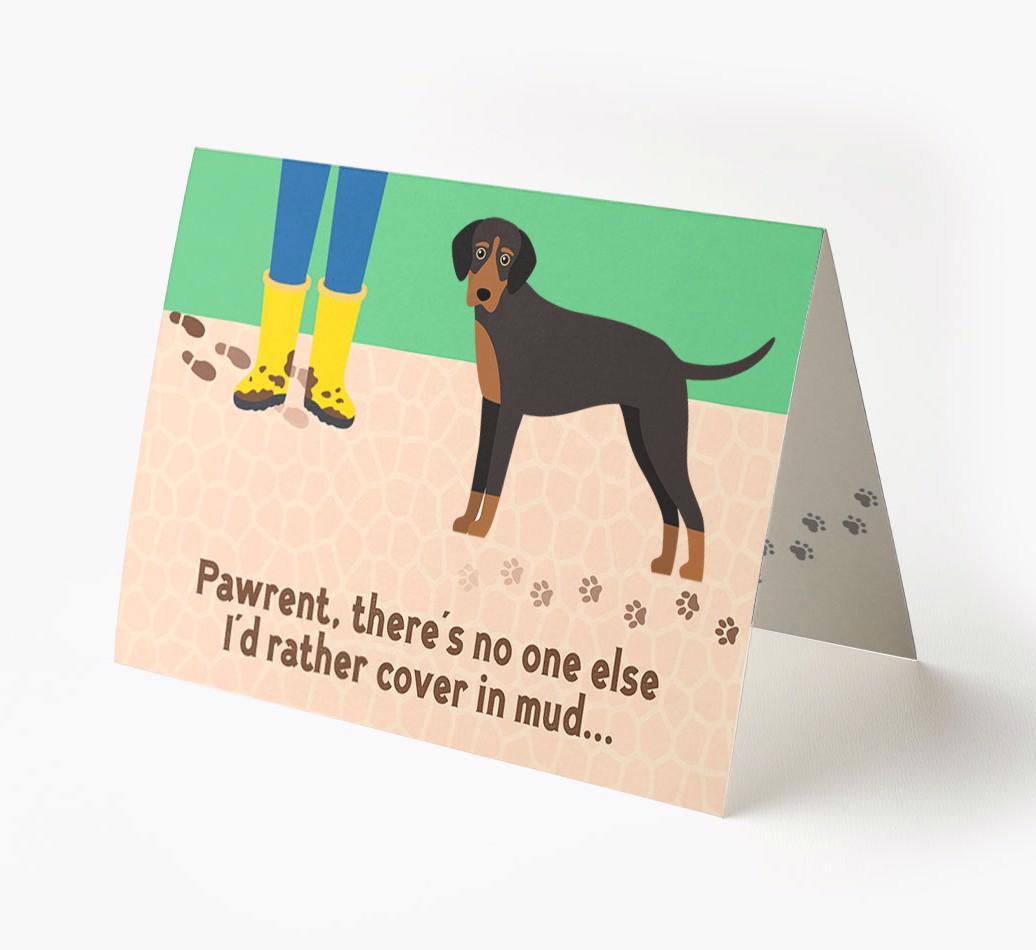 'There's No One Else I'd Rather Cover In Mud' - Personalized {breedFullName} Card