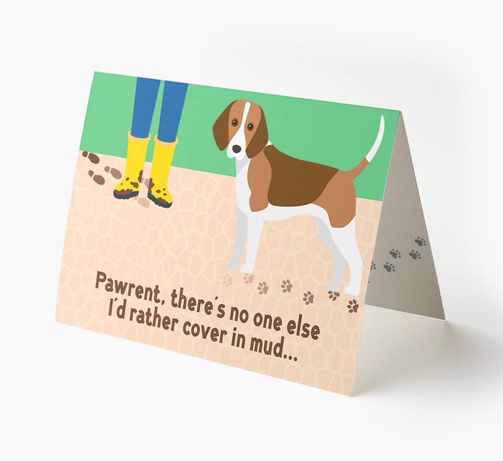 'There's No One Else I'd Rather Cover In Mud' - Personalized {breedFullName} Card