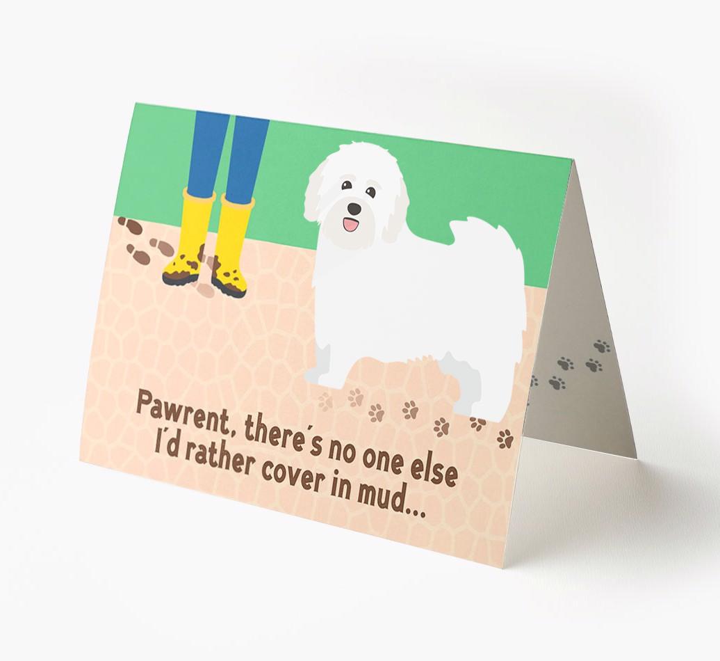 'There's No One Else I'd Rather Cover In Mud' - Personalized {breedFullName} Card
