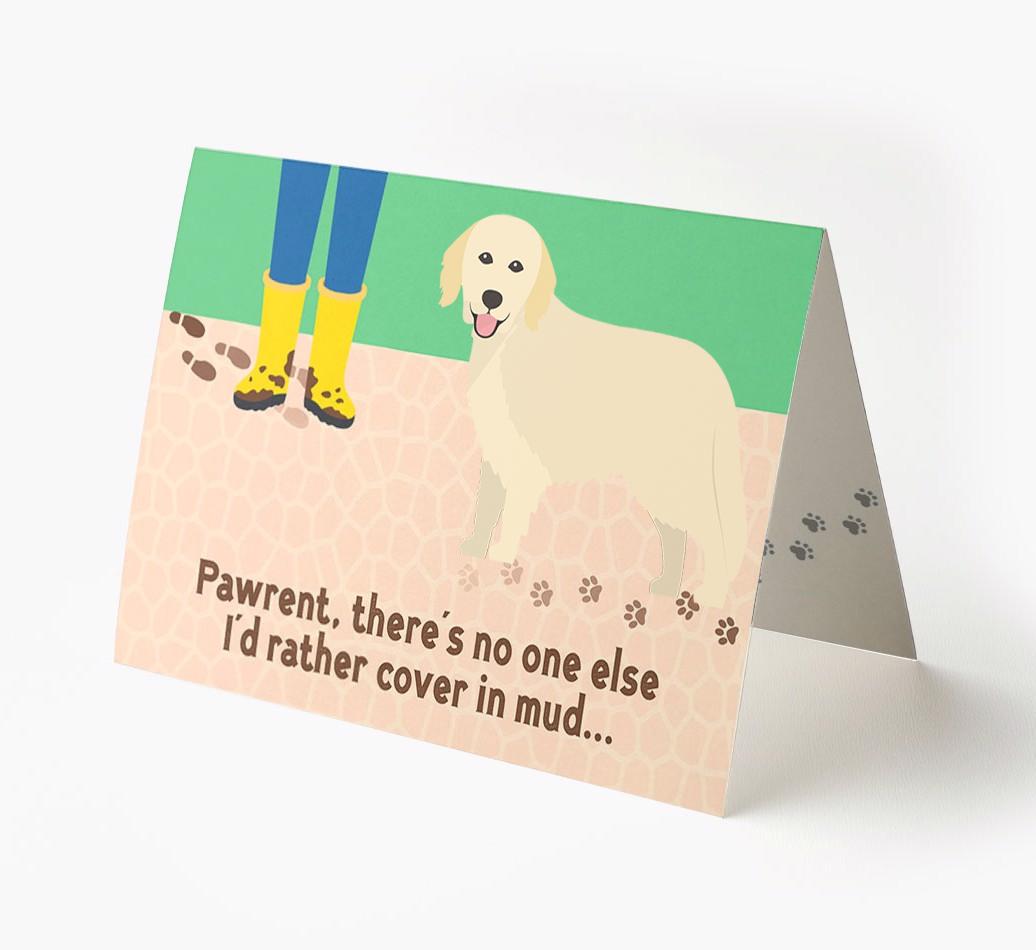 'There's No One Else I'd Rather Cover In Mud' - Personalized {breedFullName} Card