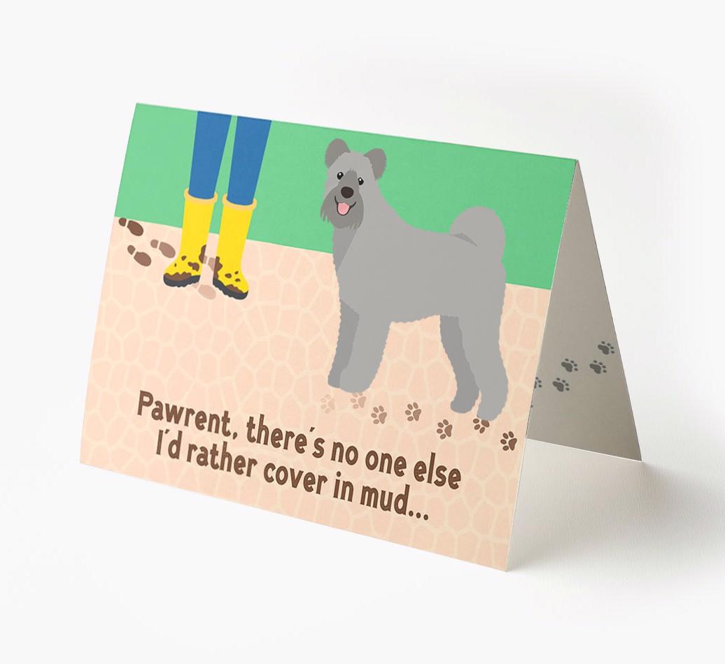 'There's No One Else I'd Rather Cover In Mud' - Personalized {breedFullName} Card