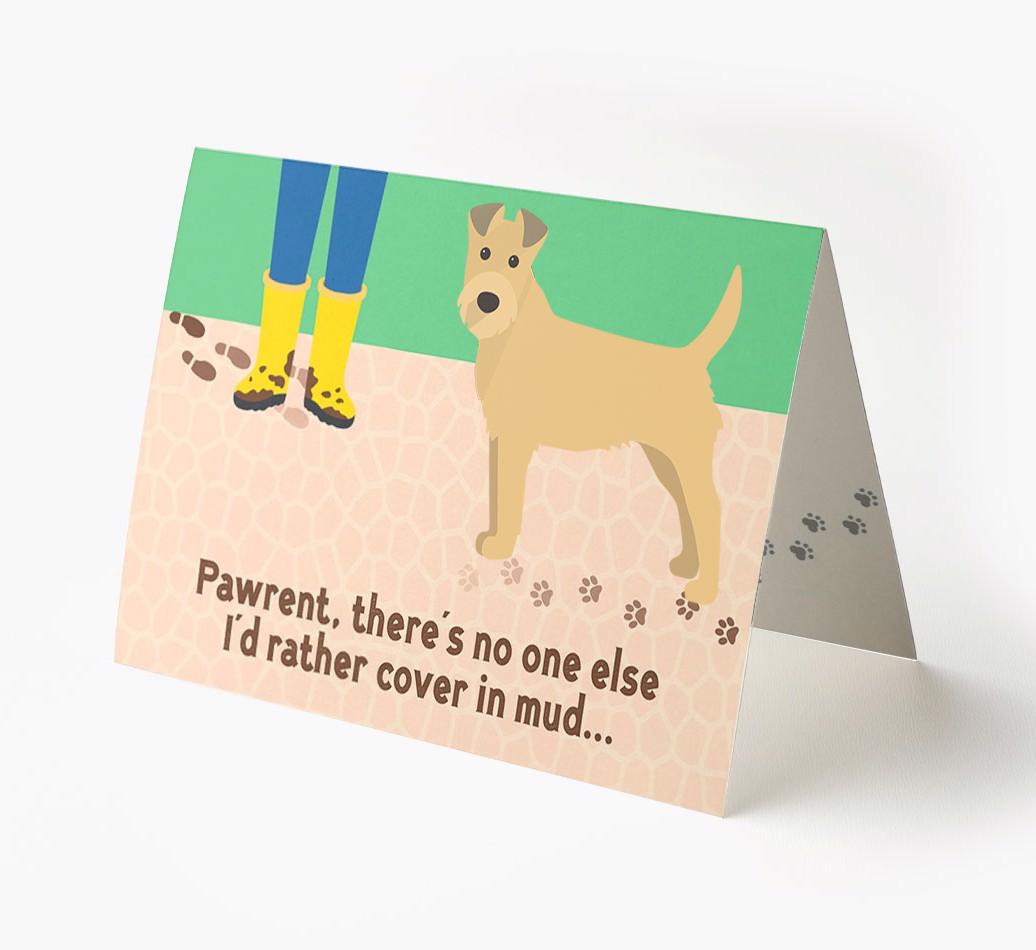 'There's No One Else I'd Rather Cover In Mud' - Personalized {breedFullName} Card