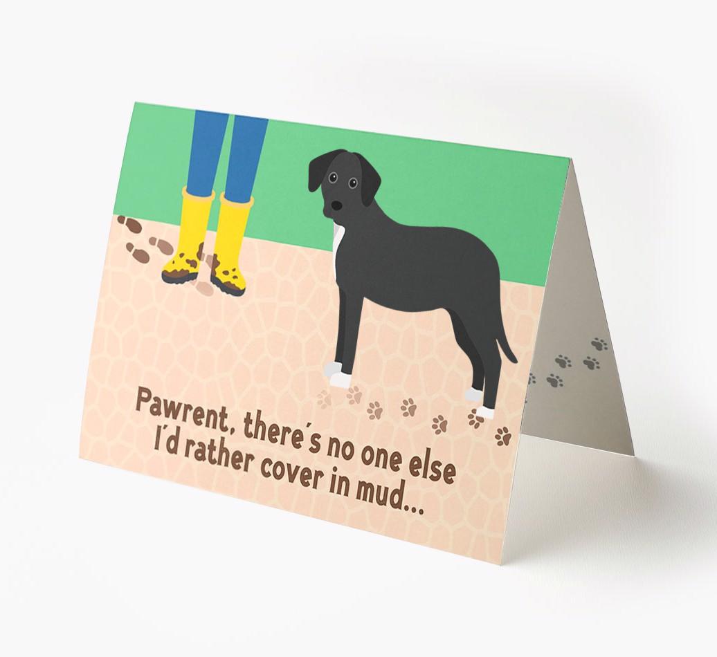 'There's No One Else I'd Rather Cover In Mud' - Personalized {breedFullName} Card