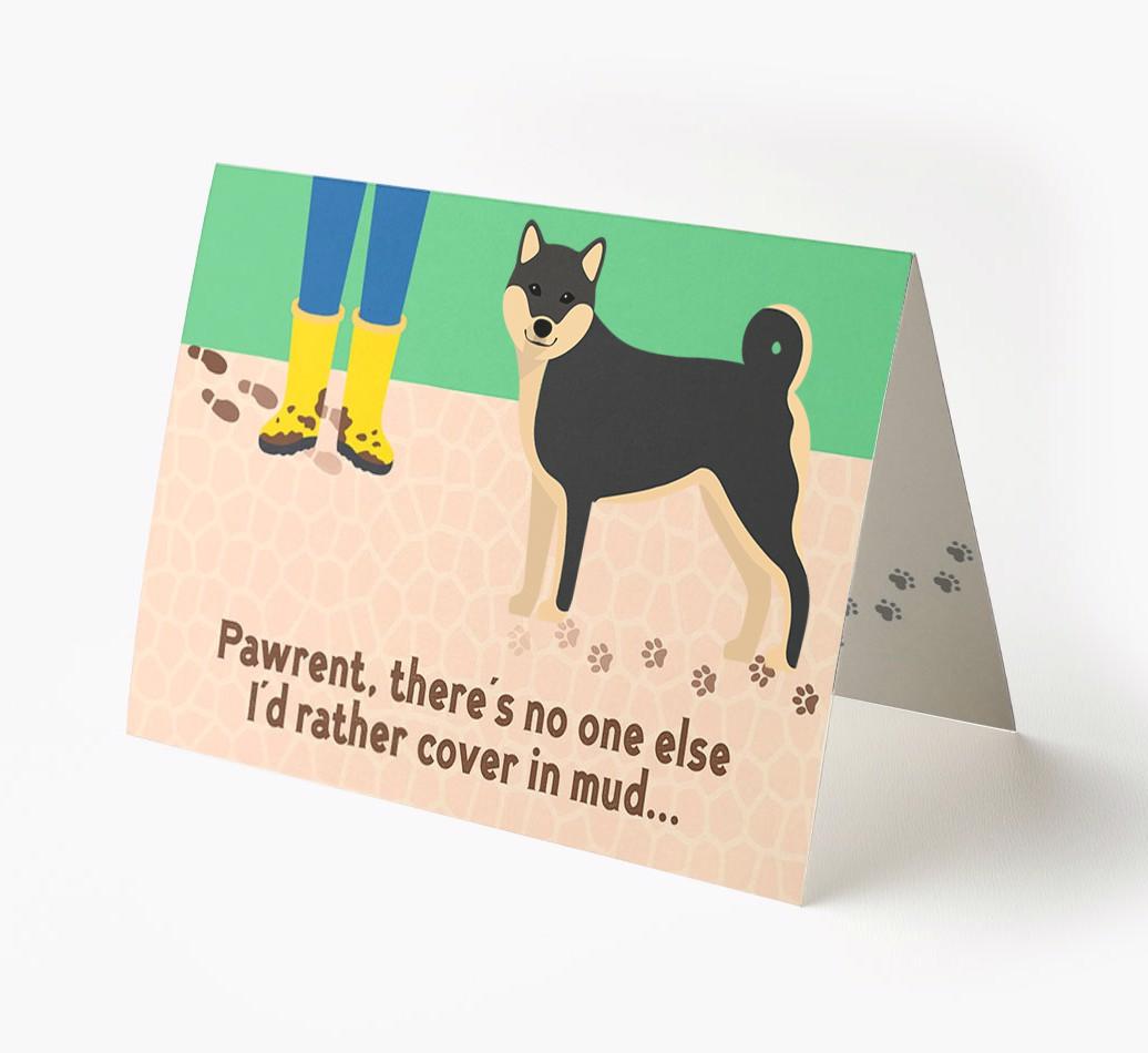 'There's No One Else I'd Rather Cover In Mud' - Personalized {breedFullName} Card