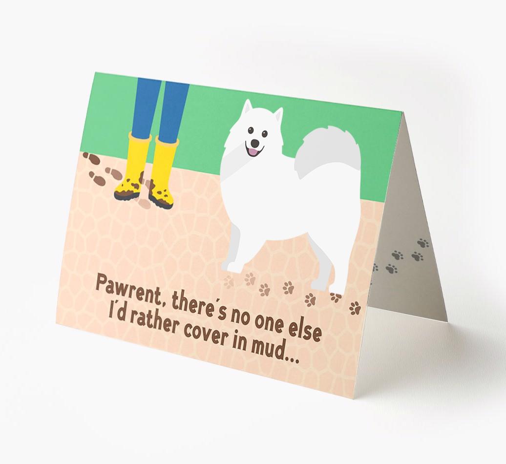 'There's No One Else I'd Rather Cover In Mud' - Personalized {breedFullName} Card