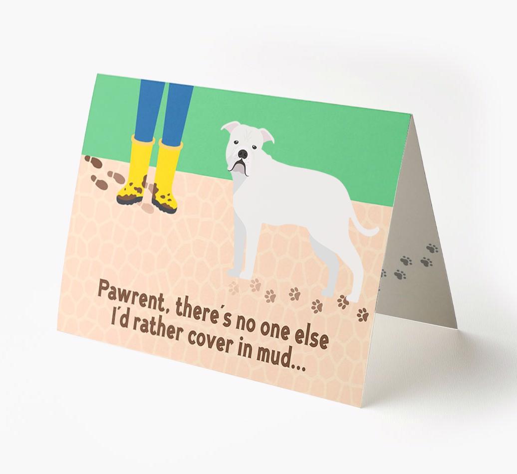 'There's No One Else I'd Rather Cover In Mud' - Personalized {breedFullName} Card