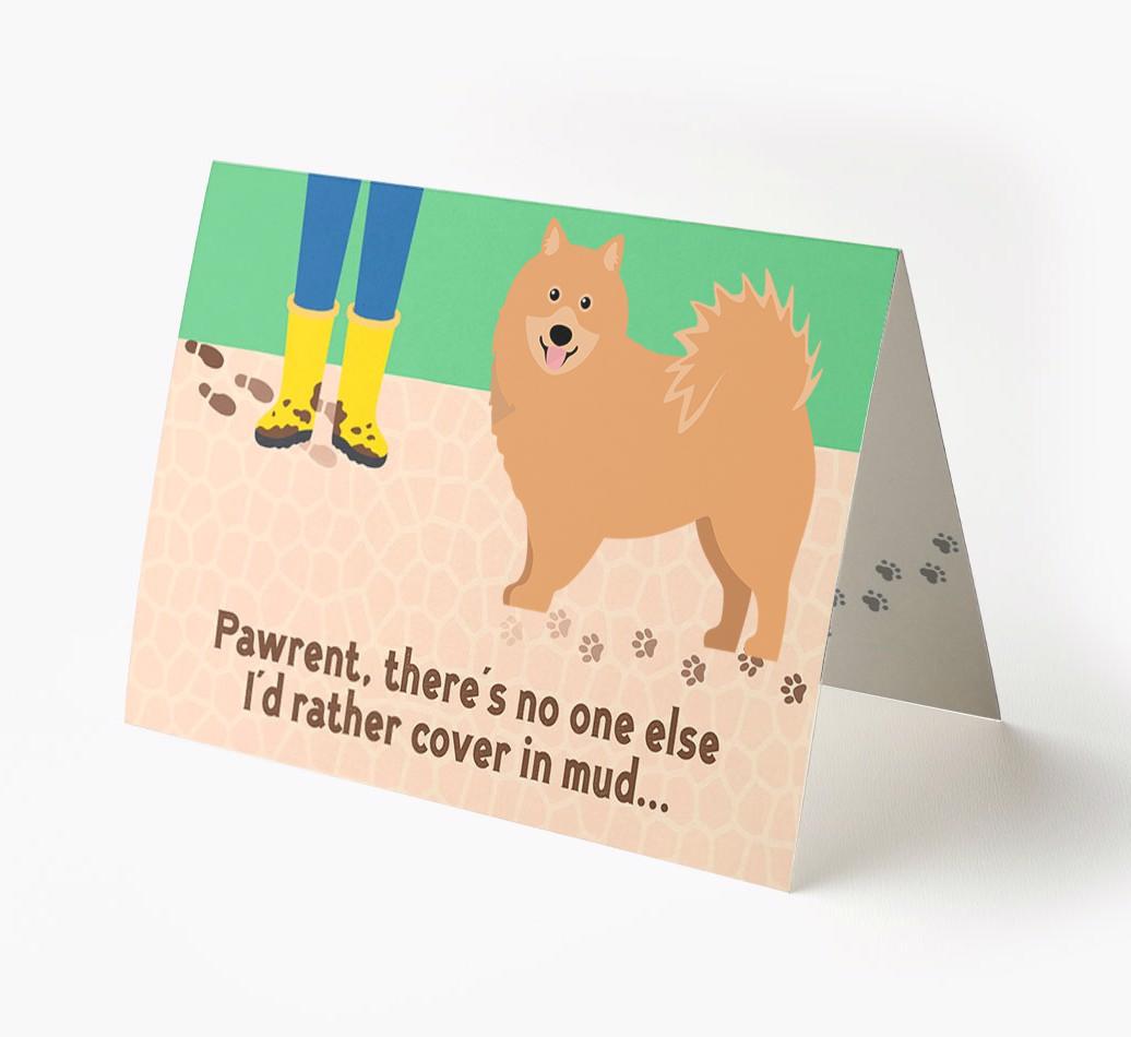 'There's No One Else I'd Rather Cover In Mud' - Personalized {breedFullName} Card