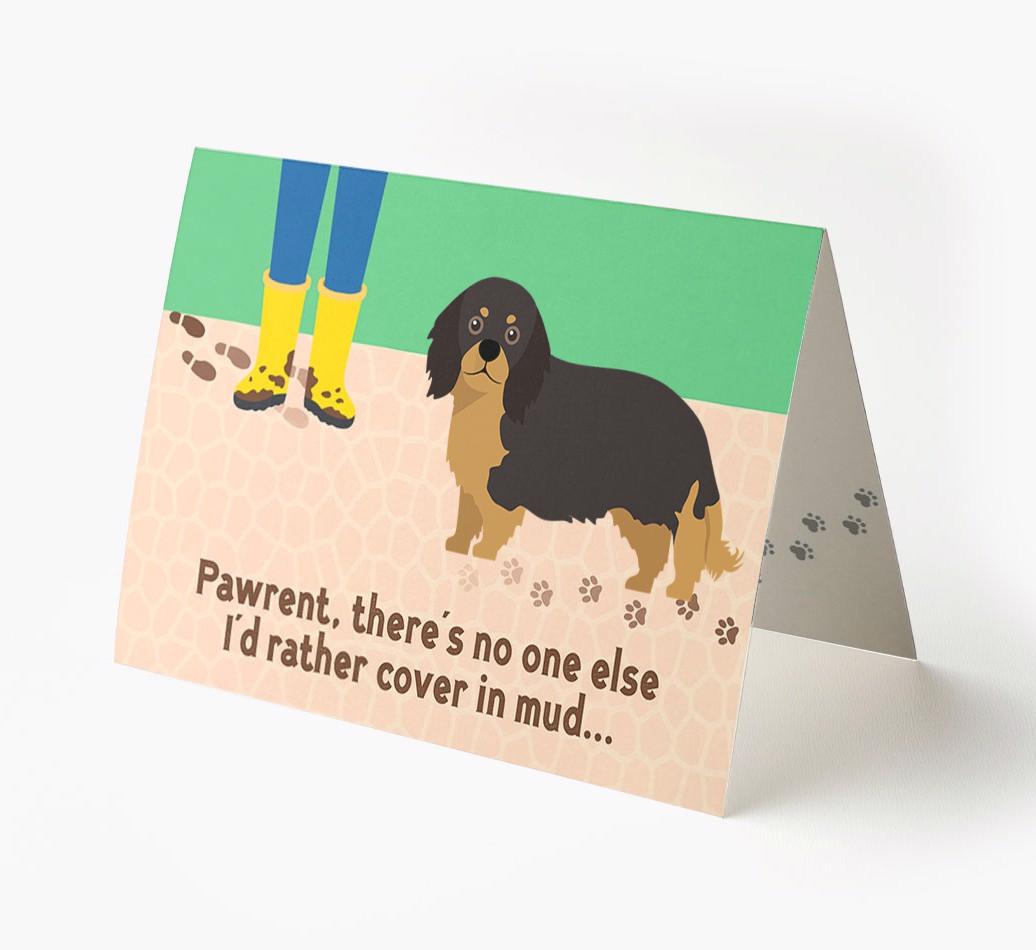 'There's No One Else I'd Rather Cover In Mud' - Personalized {breedFullName} Card