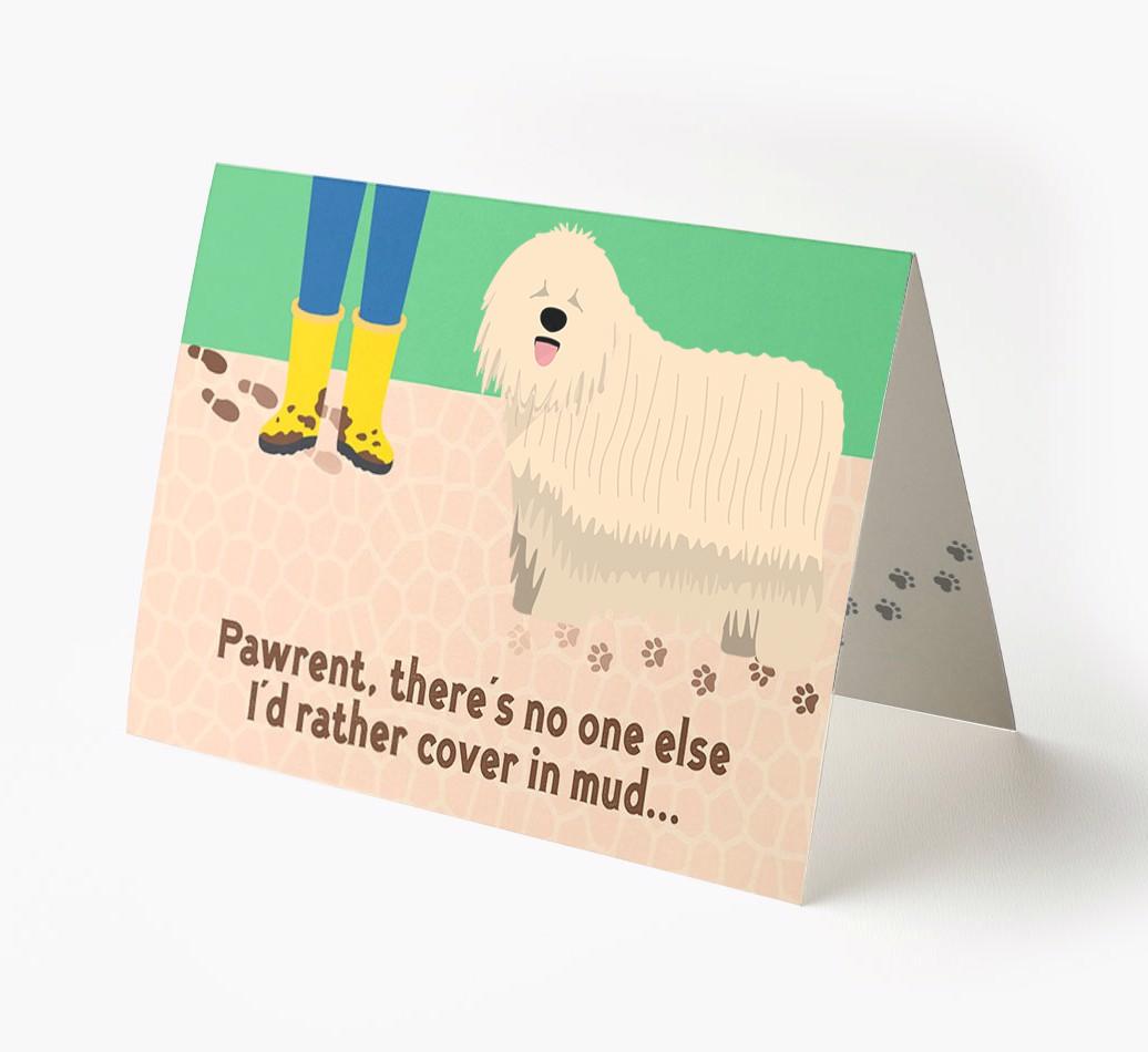 'There's No One Else I'd Rather Cover In Mud' - Personalized {breedFullName} Card