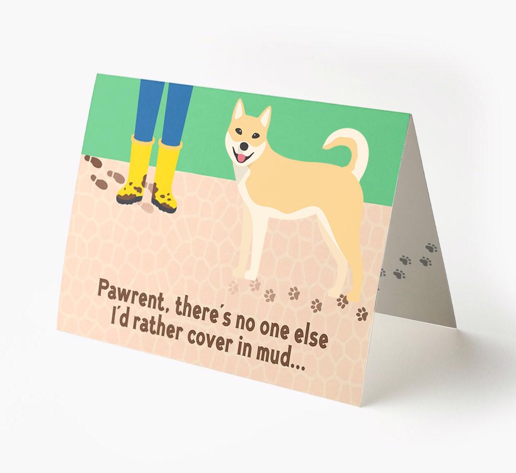 'There's No One Else I'd Rather Cover In Mud' - Personalized {breedFullName} Card