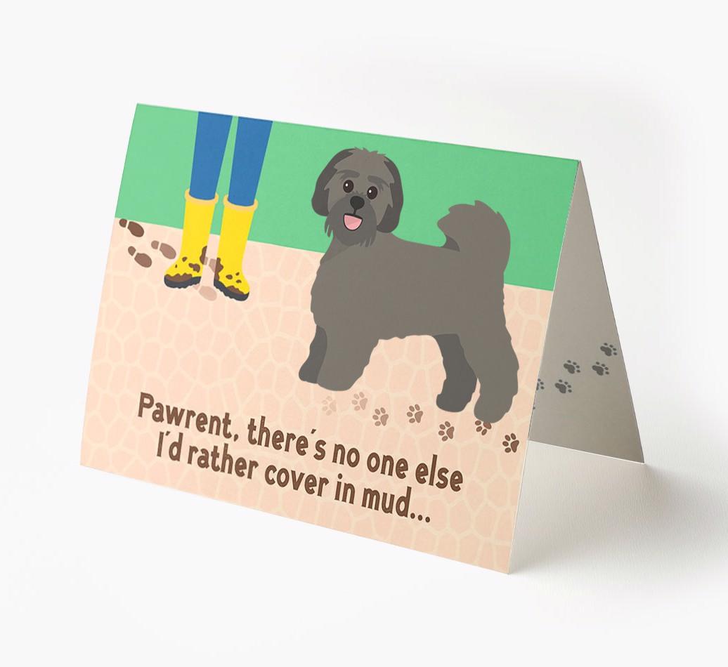 'There's No One Else I'd Rather Cover In Mud' - Personalized {breedFullName} Card