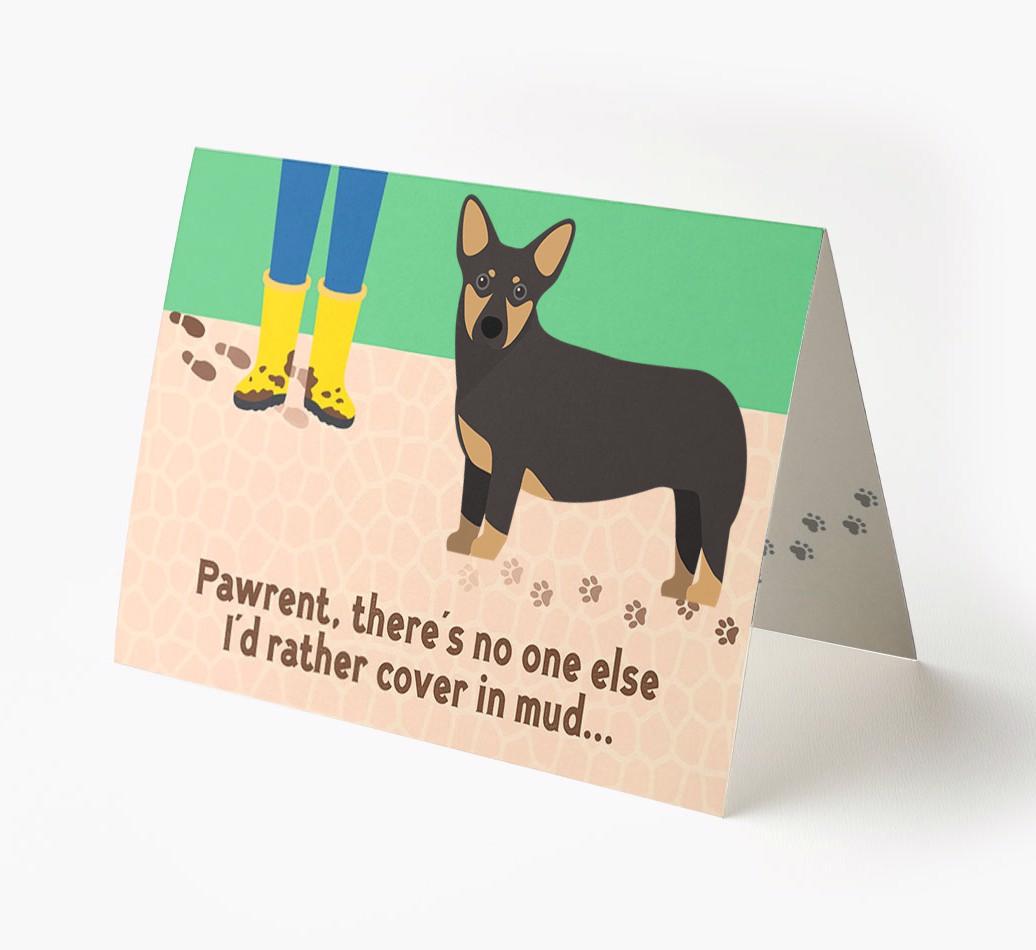 'There's No One Else I'd Rather Cover In Mud' - Personalized {breedFullName} Card