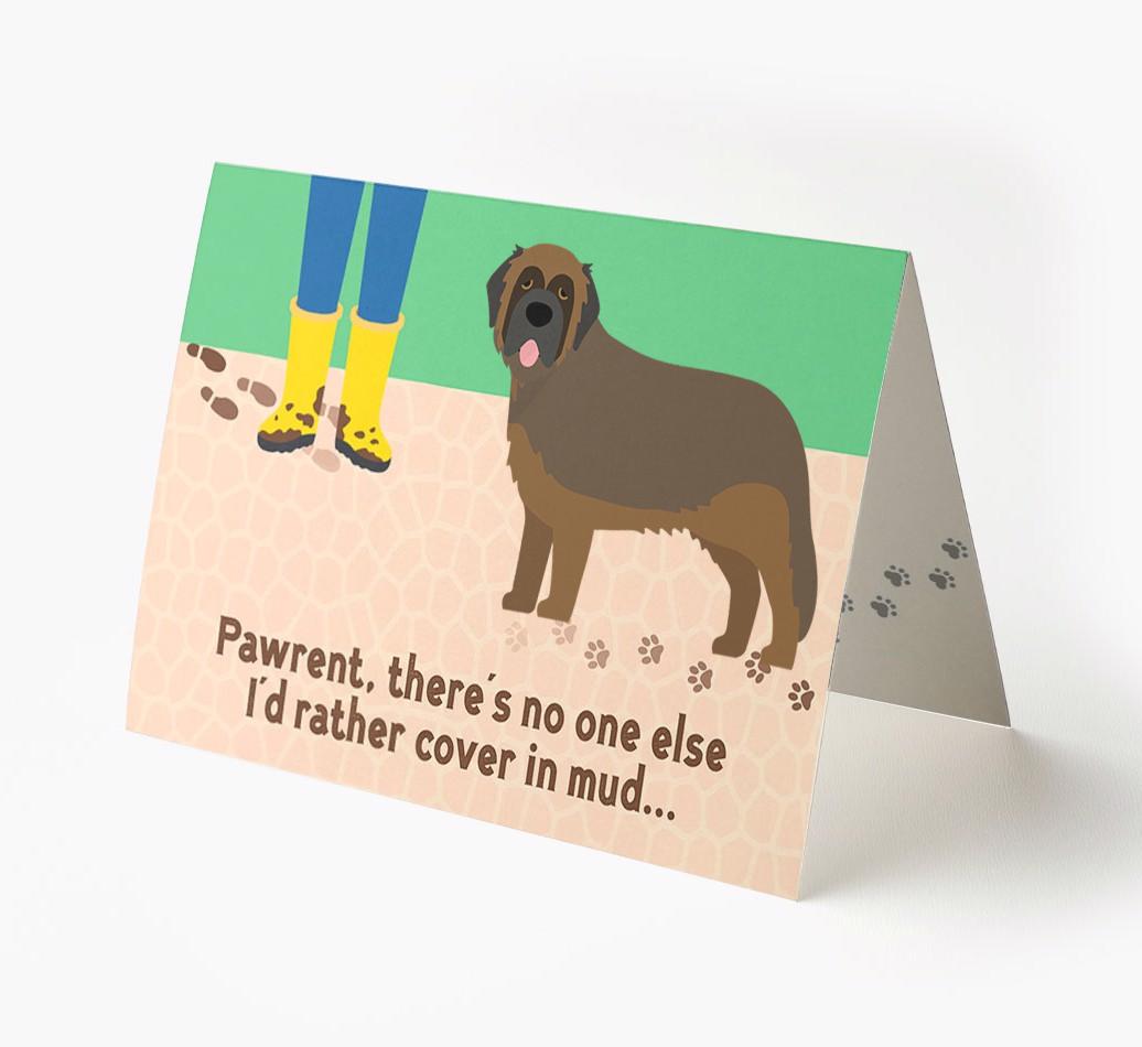 'There's No One Else I'd Rather Cover In Mud' - Personalized {breedFullName} Card