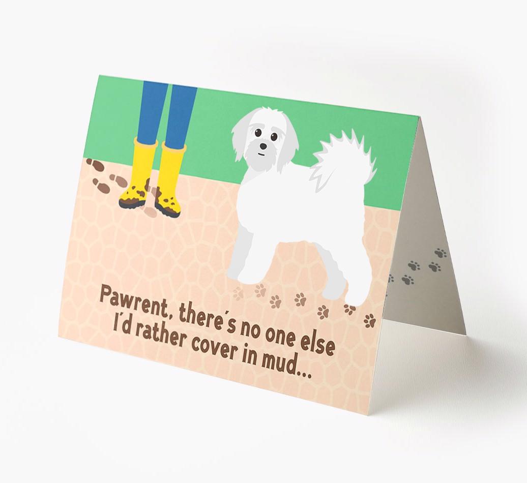 'There's No One Else I'd Rather Cover In Mud' - Personalized {breedFullName} Card