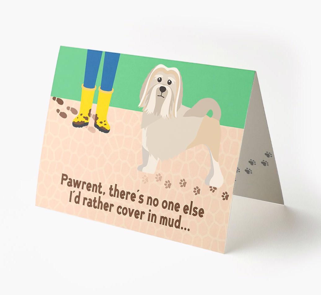 'There's No One Else I'd Rather Cover In Mud' - Personalized {breedFullName} Card