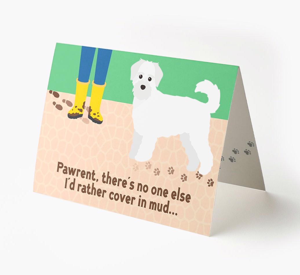 'There's No One Else I'd Rather Cover In Mud' - Personalized {breedFullName} Card