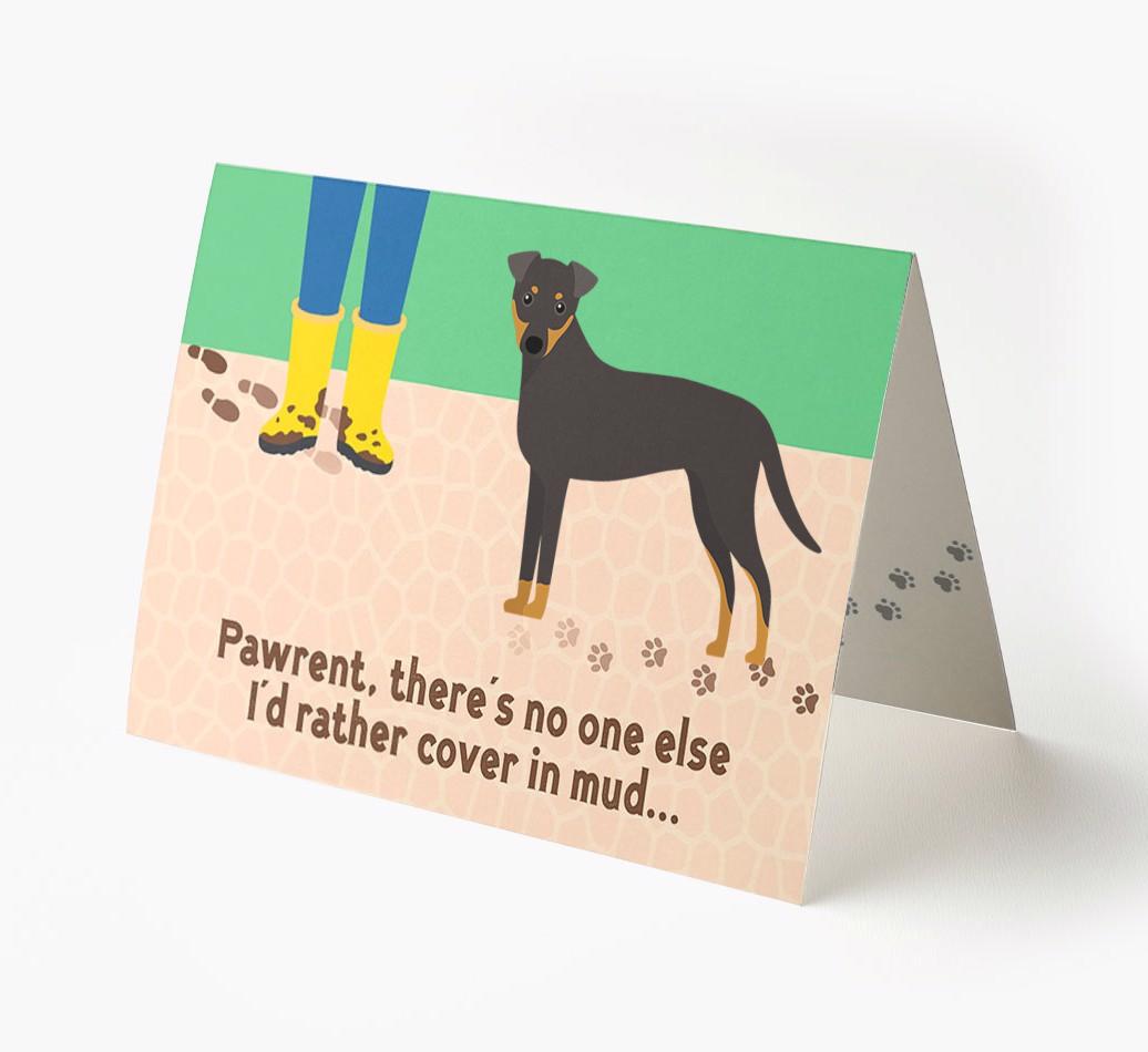 'There's No One Else I'd Rather Cover In Mud' - Personalized {breedFullName} Card