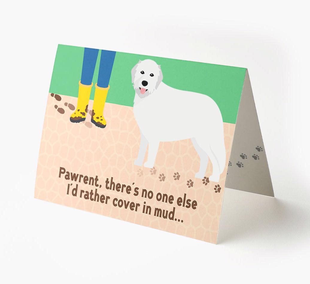 'There's No One Else I'd Rather Cover In Mud' - Personalized {breedFullName} Card
