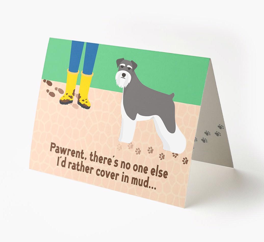 'There's No One Else I'd Rather Cover In Mud' - Personalized {breedFullName} Card