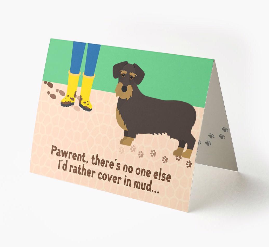 'There's No One Else I'd Rather Cover In Mud' - Personalized {breedFullName} Card