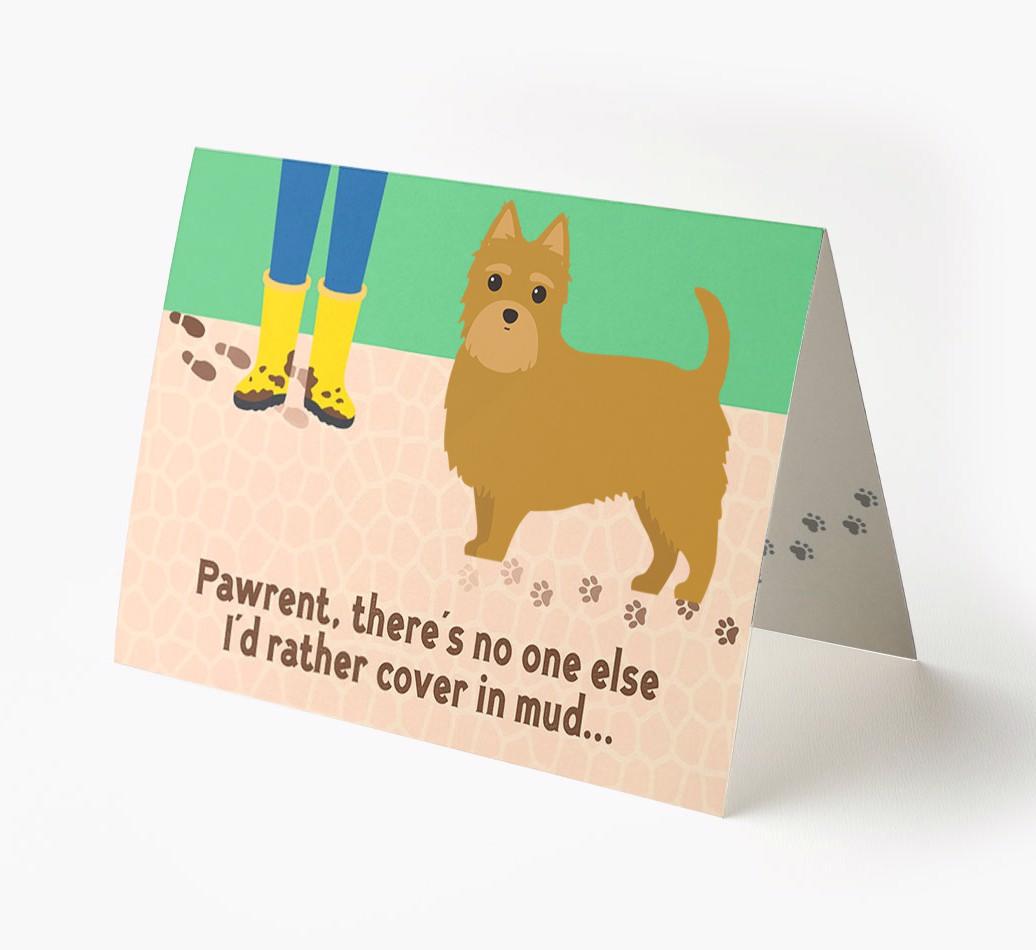 'There's No One Else I'd Rather Cover In Mud' - Personalized {breedFullName} Card