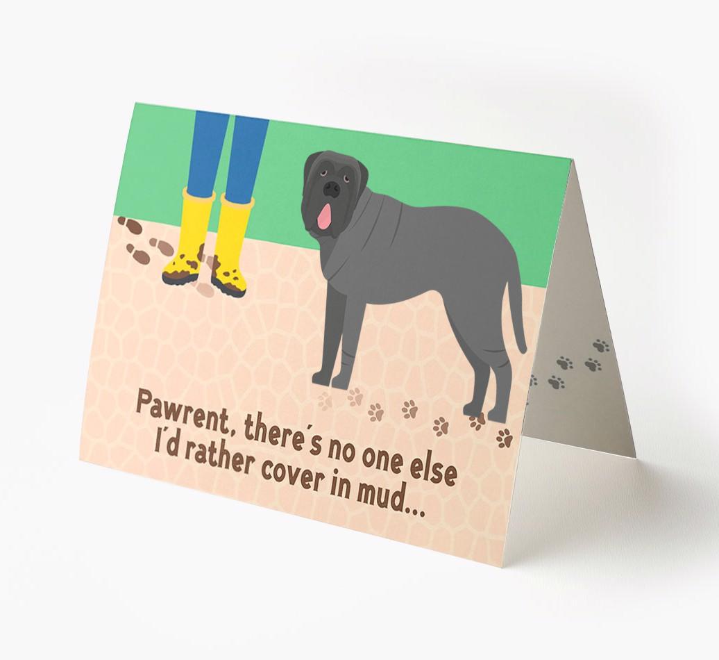 'There's No One Else I'd Rather Cover In Mud' - Personalized {breedFullName} Card