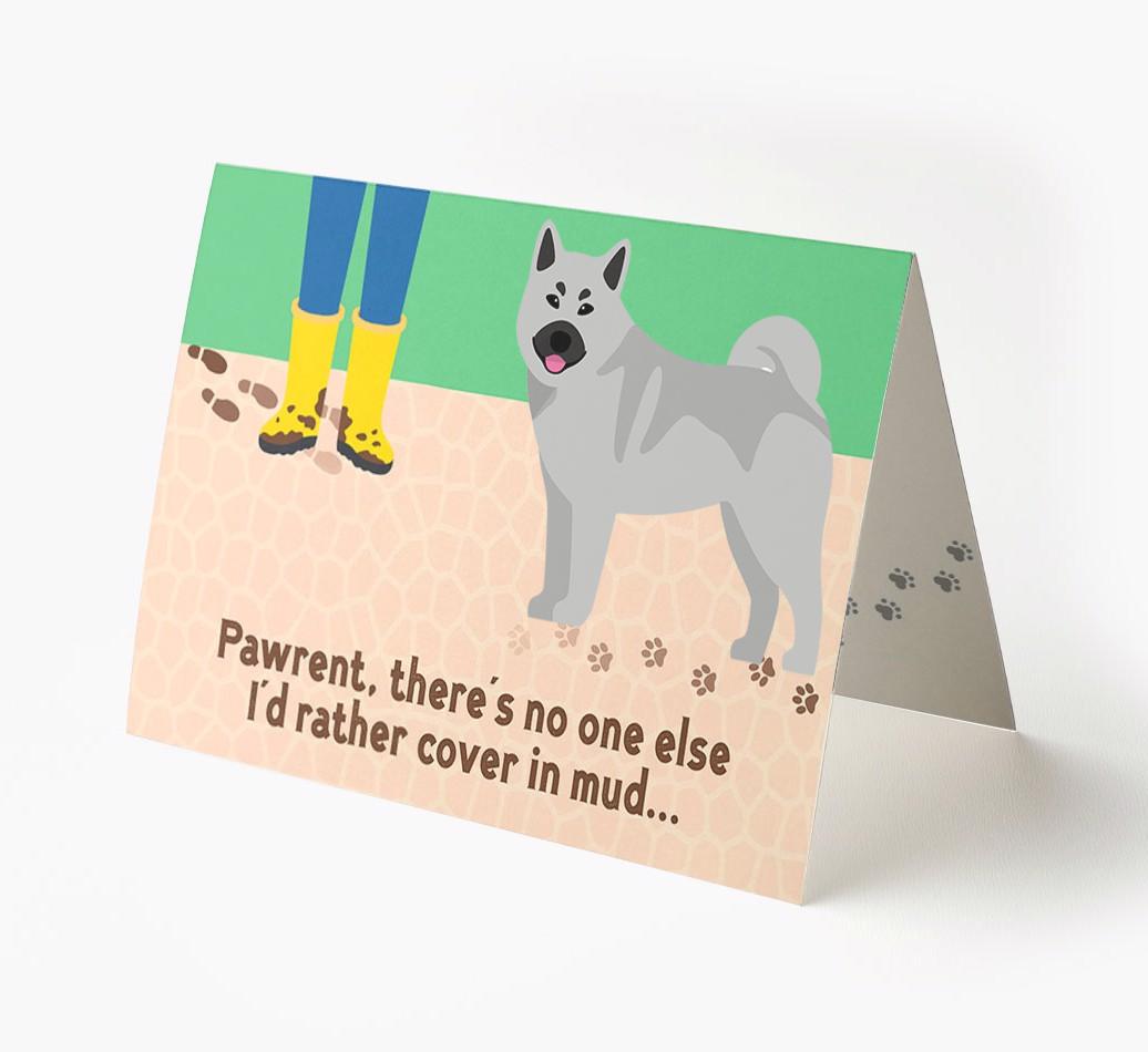 'There's No One Else I'd Rather Cover In Mud' - Personalized {breedFullName} Card